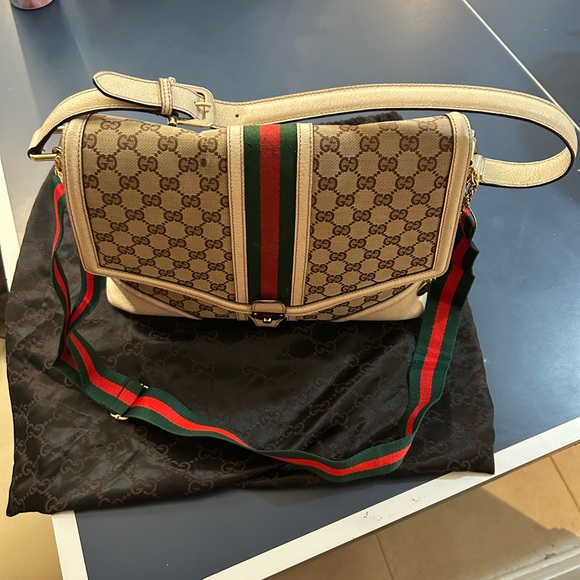 Auth Gucci Sherry Line GG Pattern Bag Canvas 💝 - Picture 2 of 8